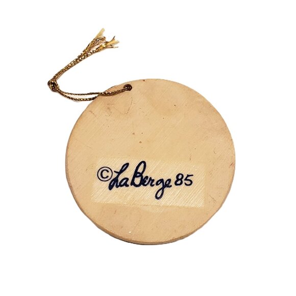 Vintage La Berge 1985 Christmas Ornament Follow a Dream 3D Boat Ship Boy Resin - Picture 3 of 4